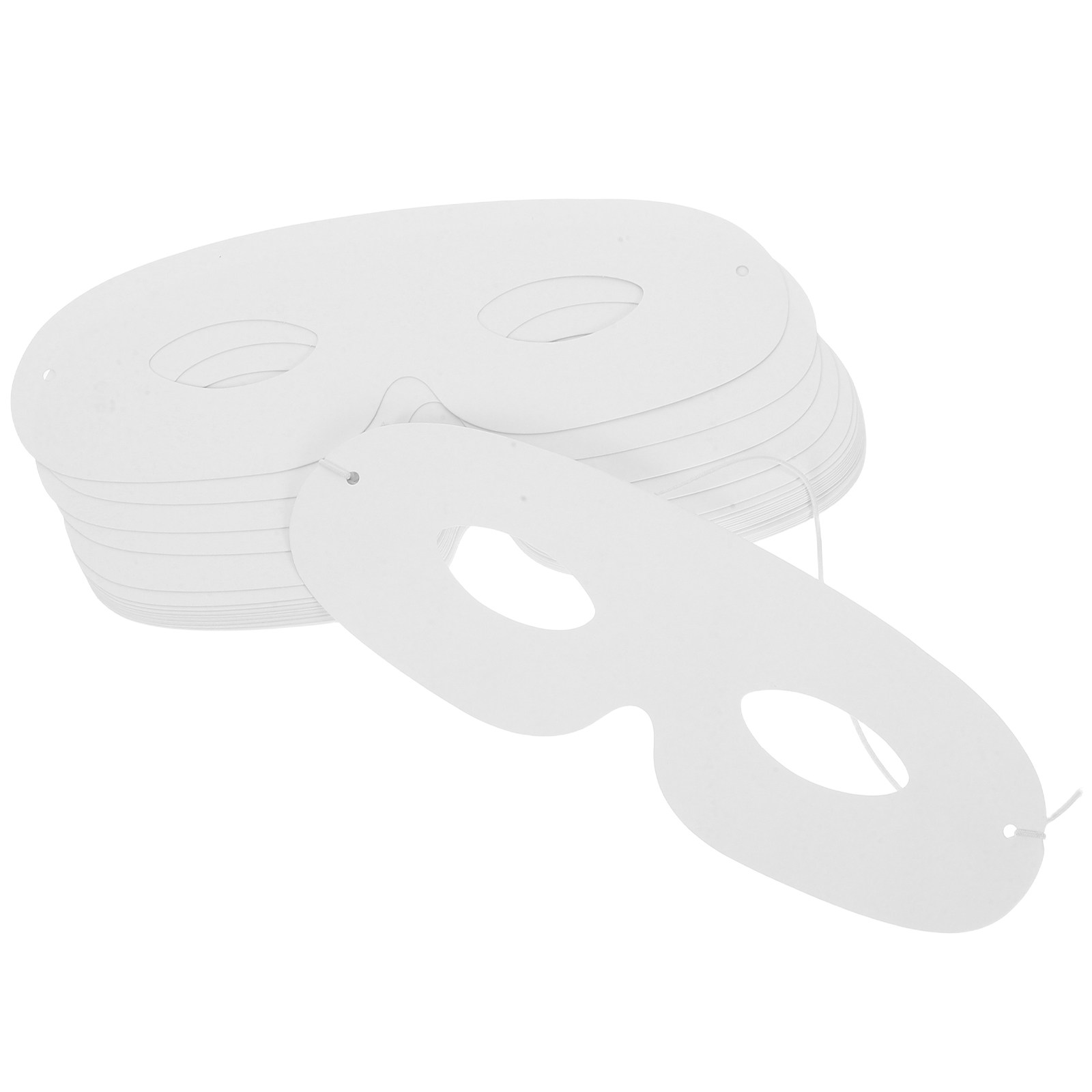 20Pcs Paper Face Mask Plain Wh - Art Craft With Paper 评论和价格