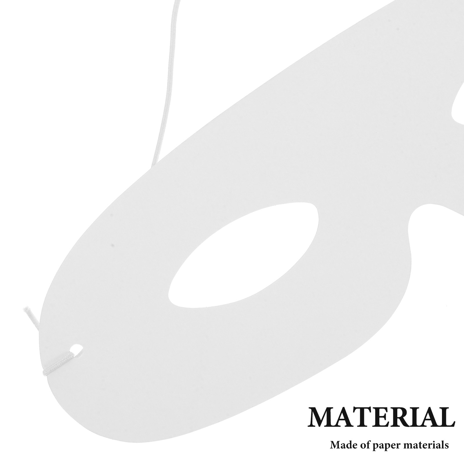 20Pcs Paper Face Mask Plain Wh - Art Craft With Paper 评论和价格